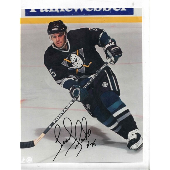 Terry Yake Autographed Signed Glossy Photo Anaheim Mighty Ducks 8x10 NHL Auto - Picture 1 of 4